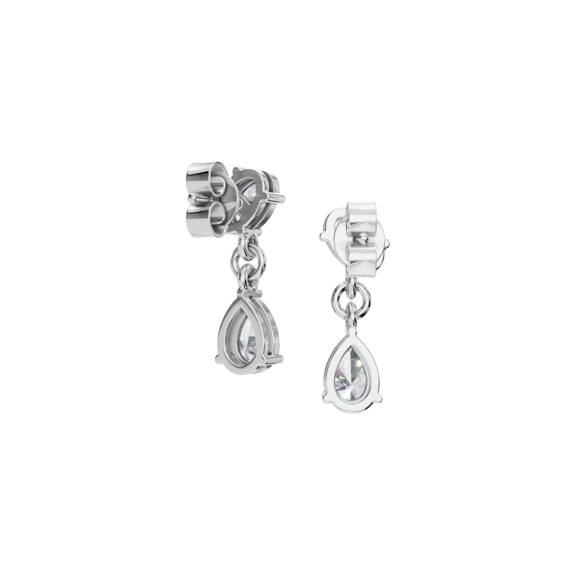 OVAL PEAR DROP EARRING