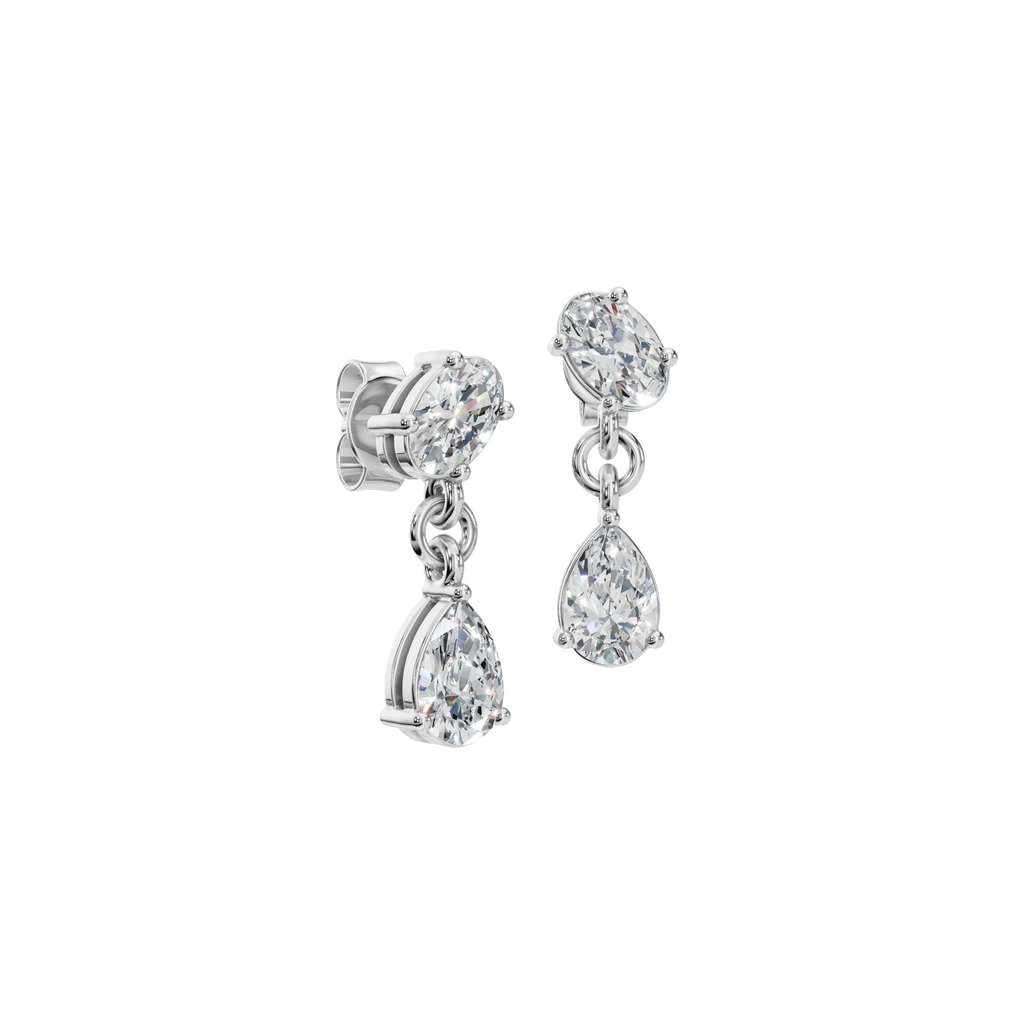 OVAL PEAR DROP EARRING