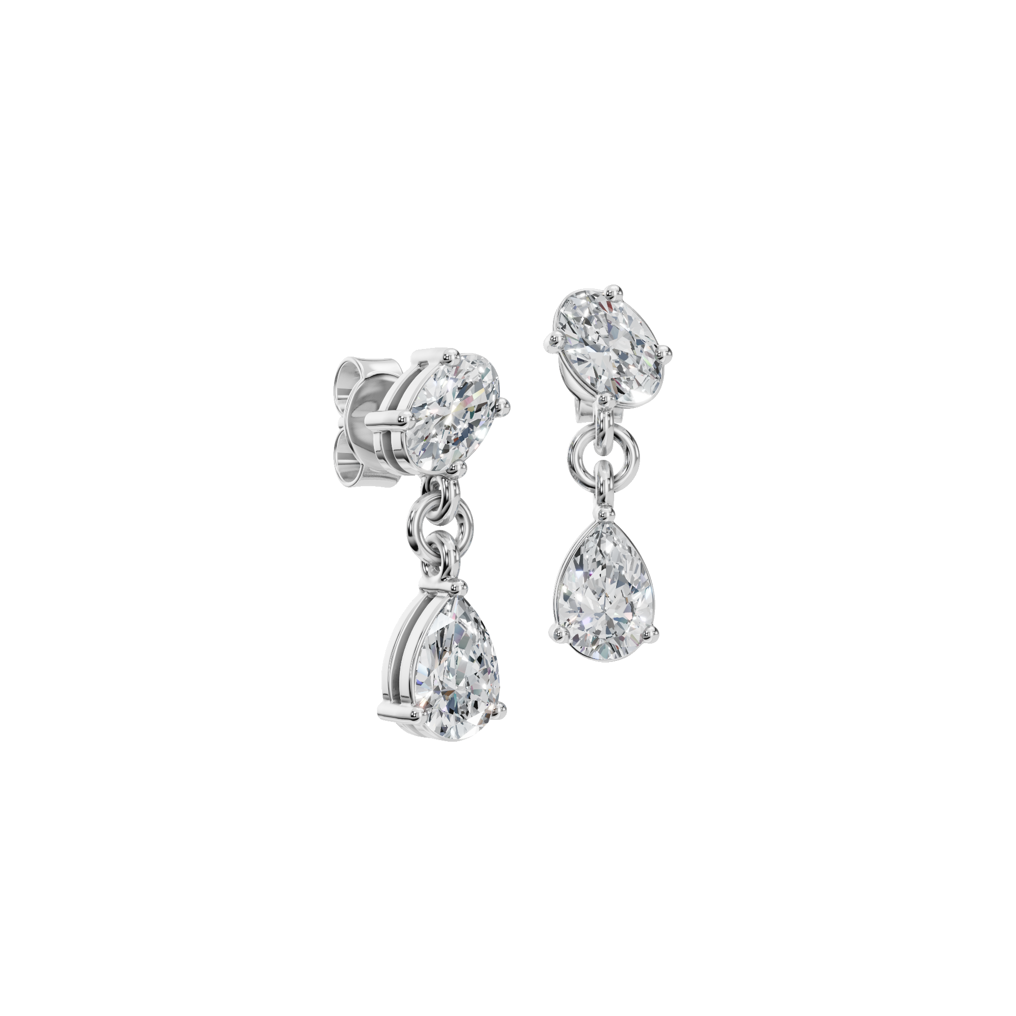 OVAL PEAR DROP EARRING
