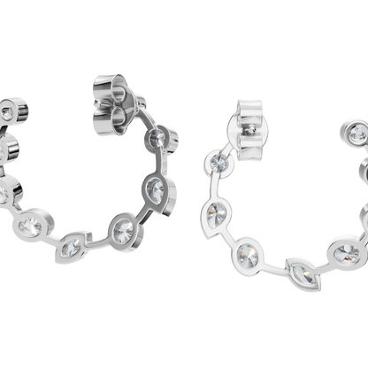 MULTI-SHAPE BEZEL CIRCLE EARRING - M&D Signature Jewels