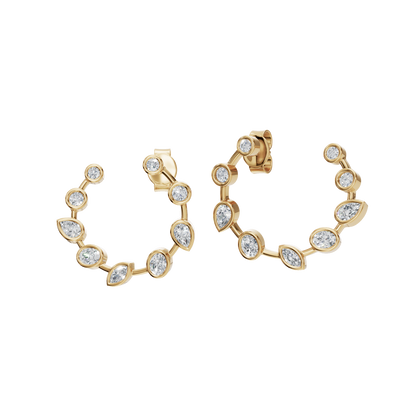 MULTI-SHAPE BEZEL CIRCLE EARRING - M&D Signature Jewels