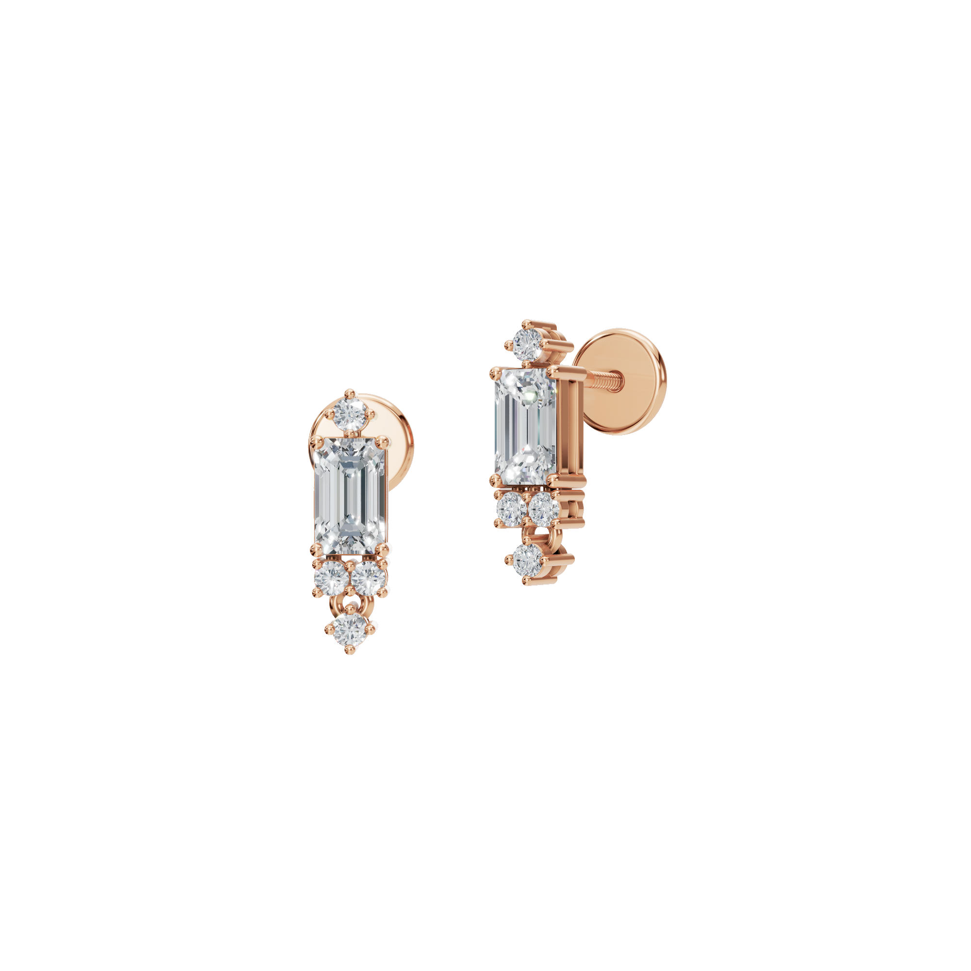 BAGUETTE EARRING