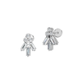 BAGUETTE ROUND EARRING
