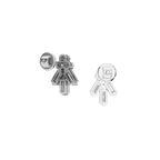 BAGUETTE ROUND EARRING