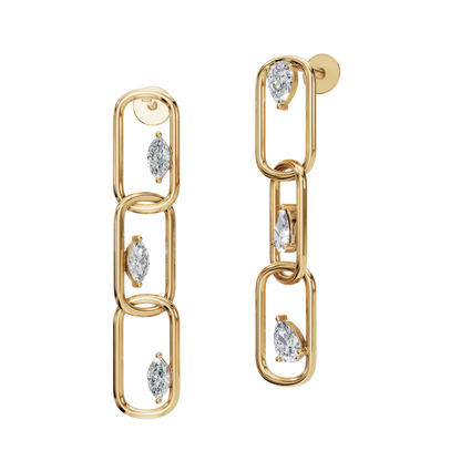 PEAR FANCY DROP EARRING - M&D Signature Jewels