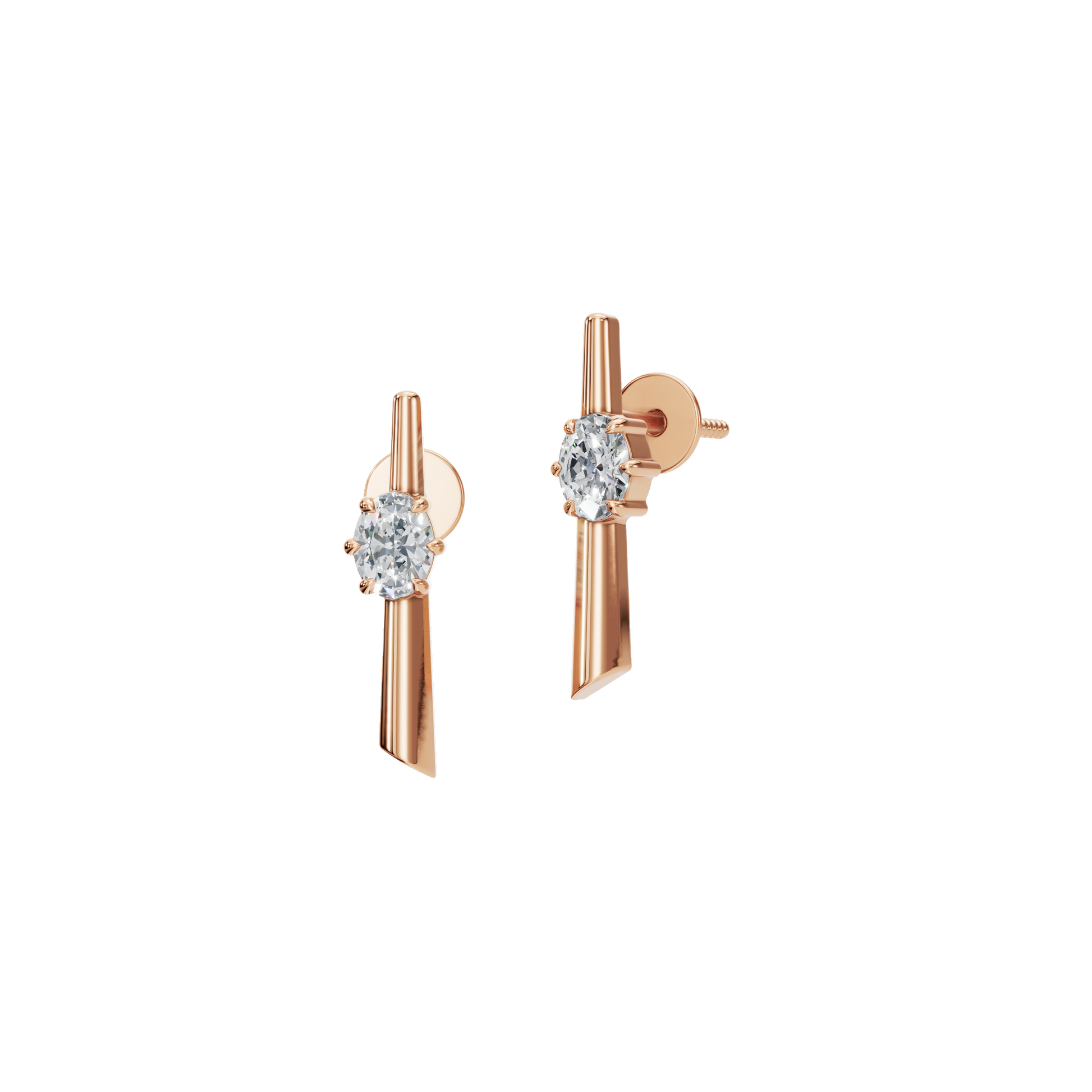 SLEEK OVAL EARRING - M&D Signature Jewels