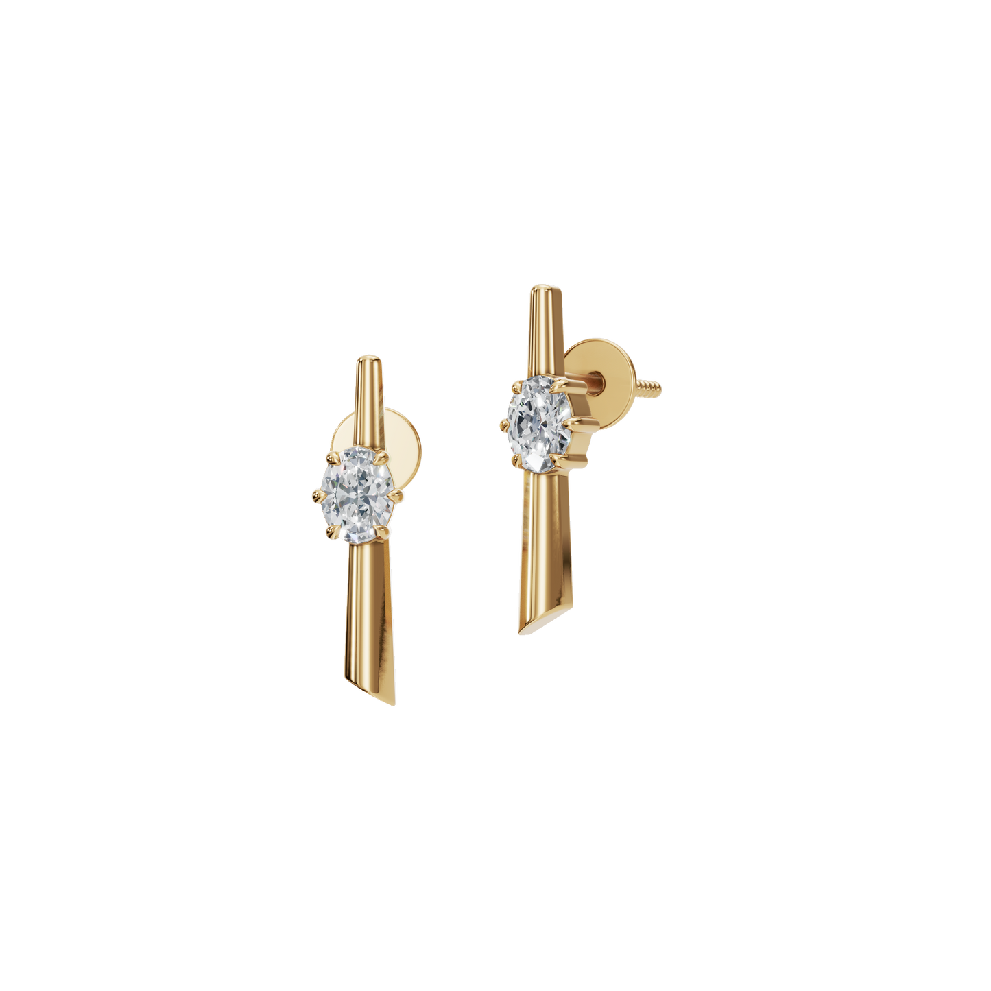 SLEEK OVAL EARRING - M&D Signature Jewels