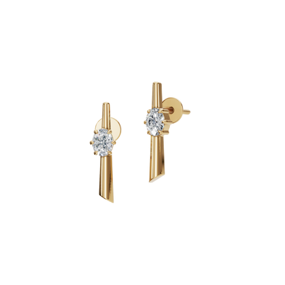 SLEEK OVAL EARRING - M&D Signature Jewels