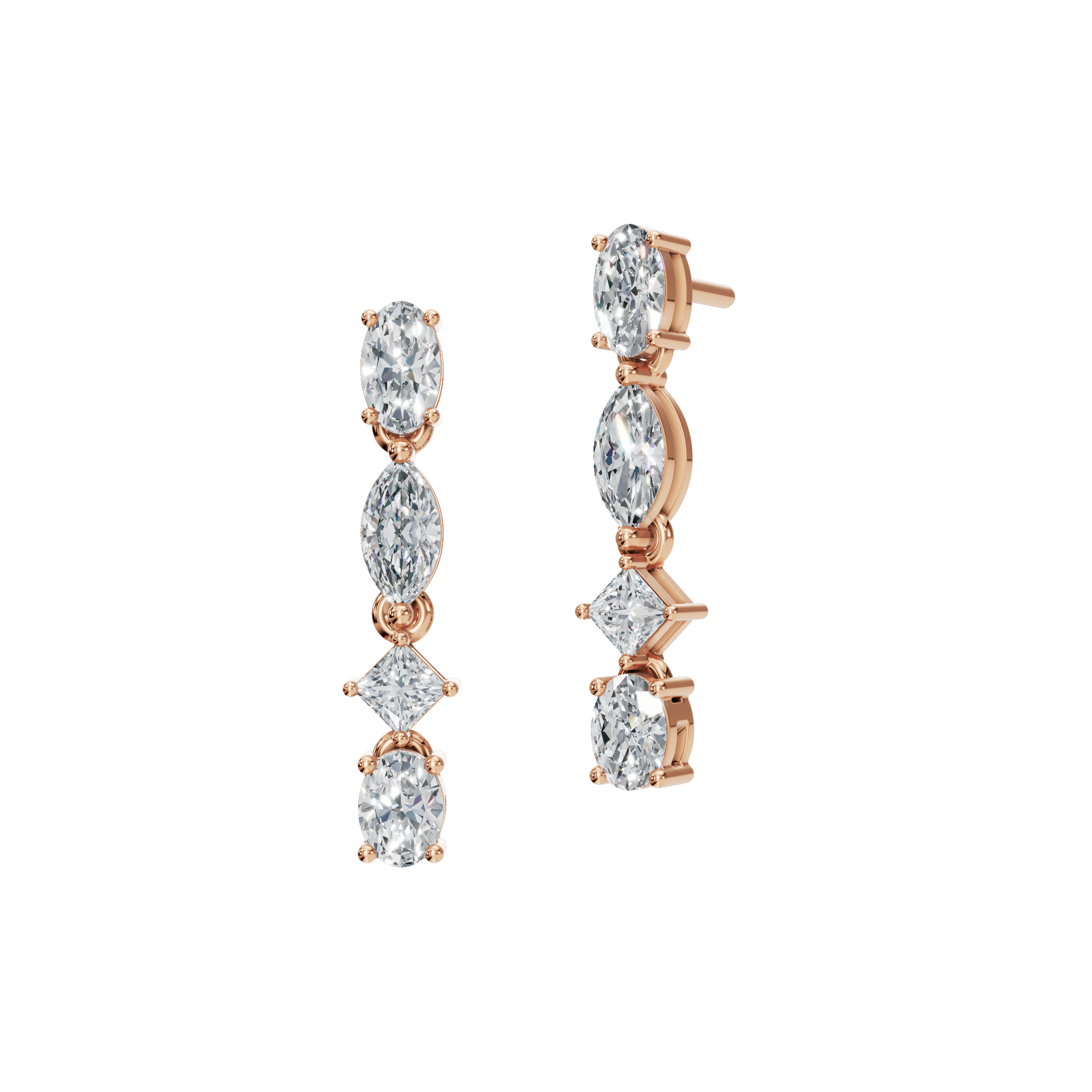 MULTISHAPE DROP EARRING