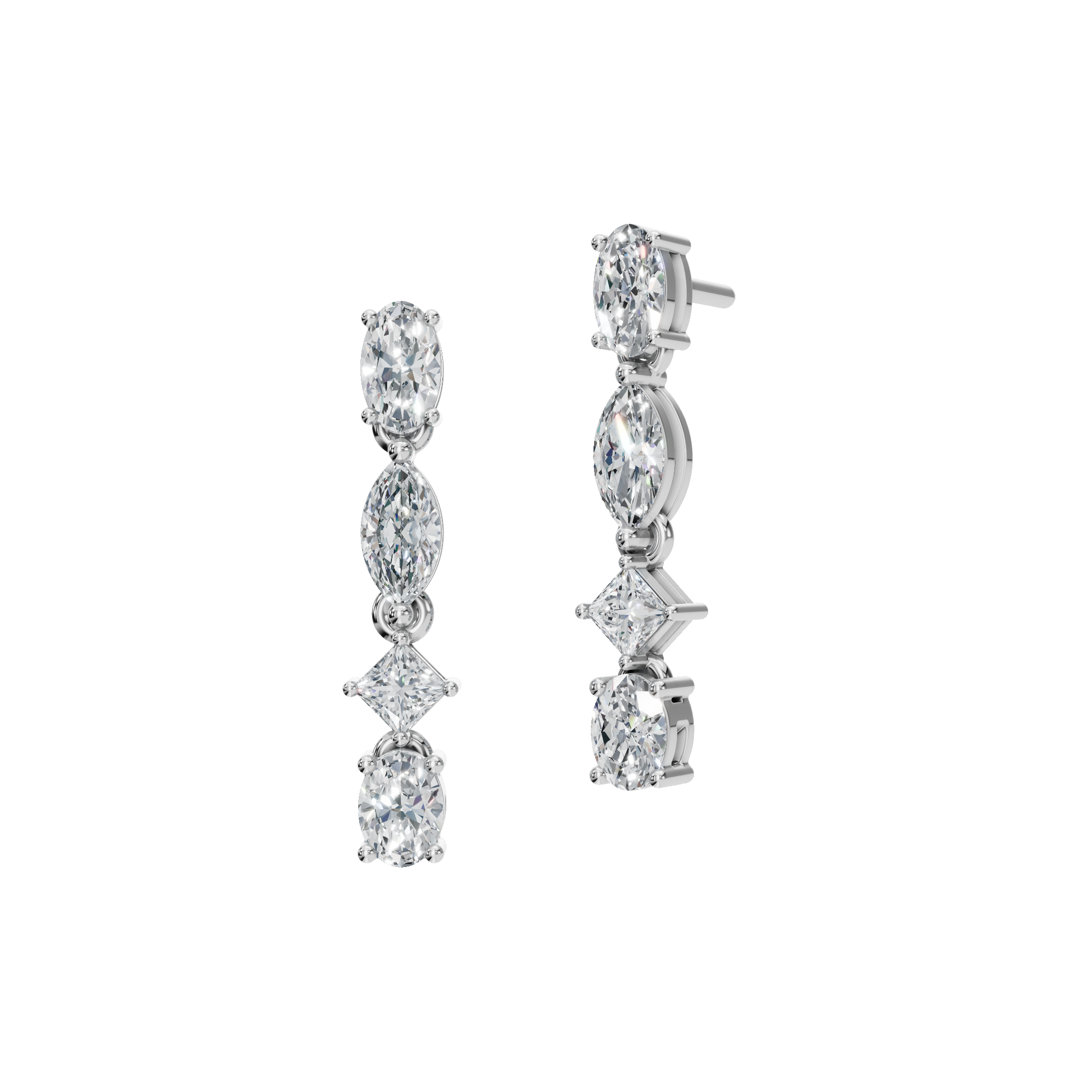 MULTISHAPE DROP EARRING