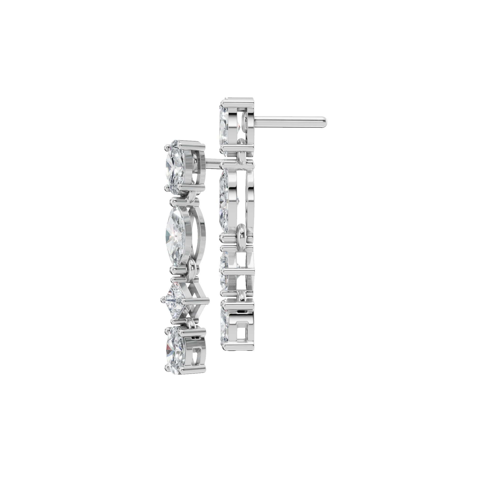 MULTISHAPE DROP EARRING