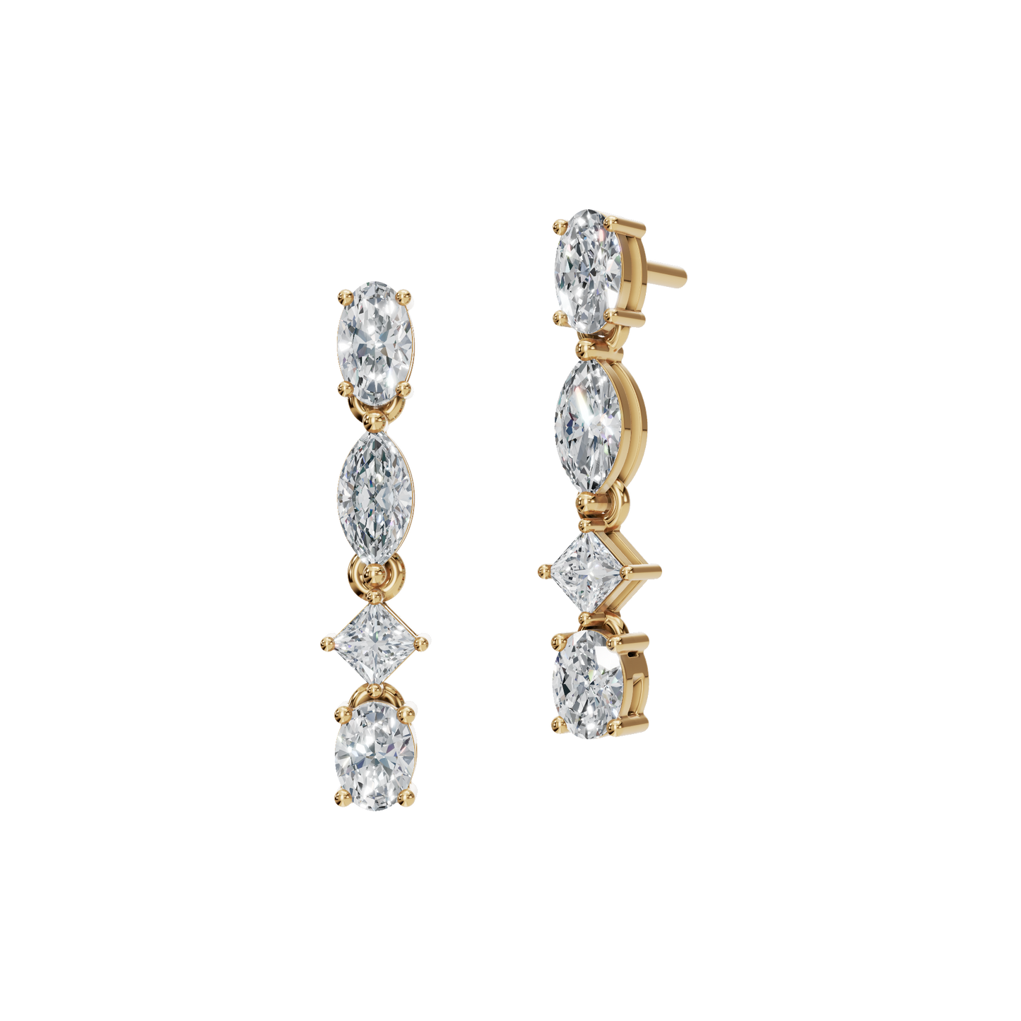 MULTISHAPE DROP EARRING - M&D Signature Jewels