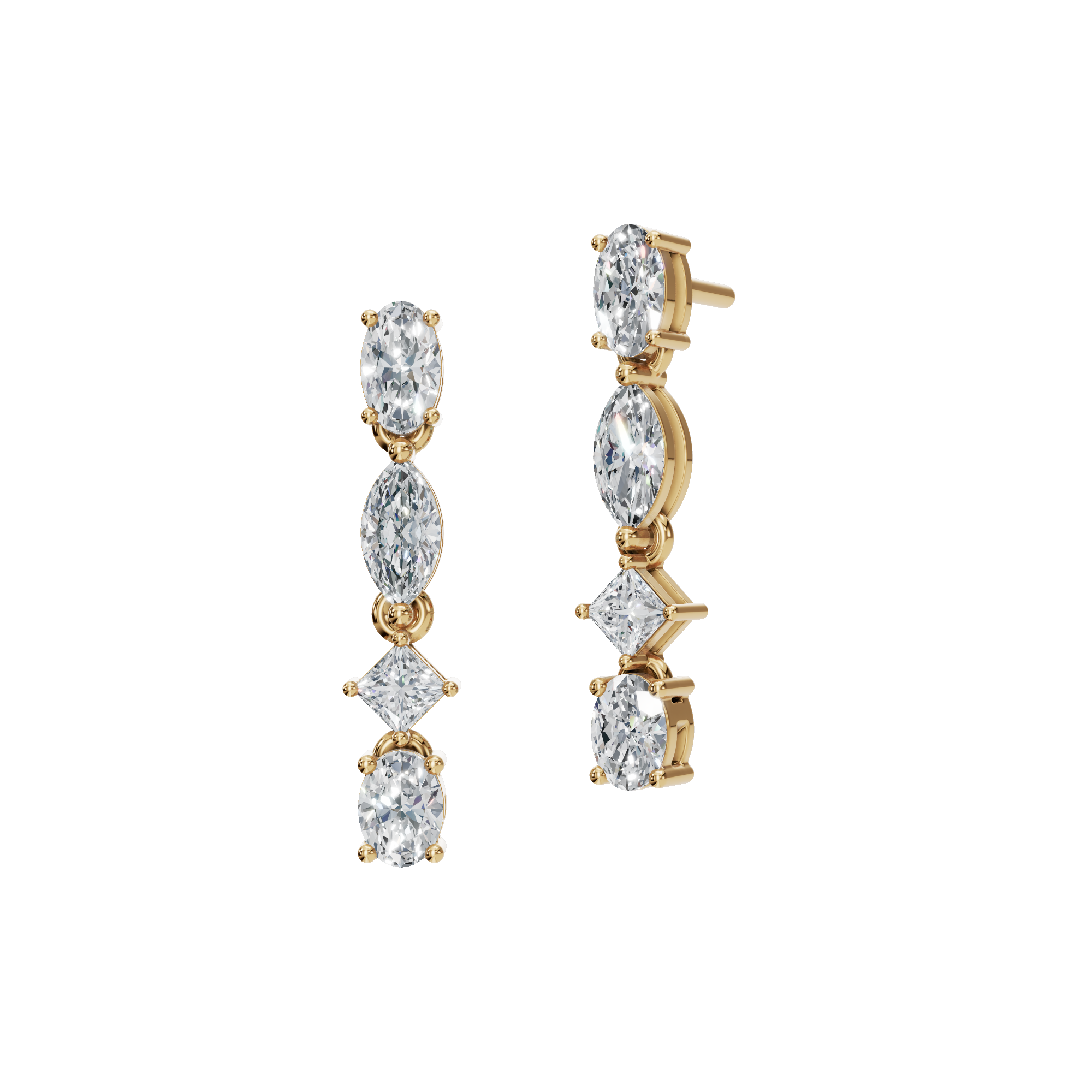 MULTISHAPE DROP EARRING
