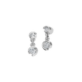 ROUND TWO STONE DROP EARRING