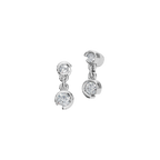 ROUND TWO STONE DROP EARRING