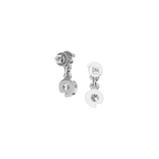 ROUND TWO STONE DROP EARRING