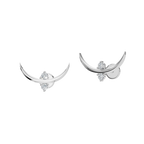 CRESCENT ROUND EARRING