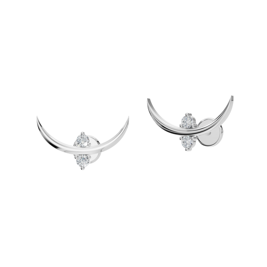 CRESCENT ROUND EARRING
