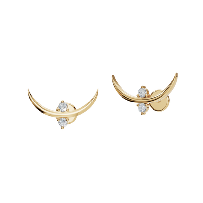 CRESCENT ROUND EARRING - M&D Signature Jewels