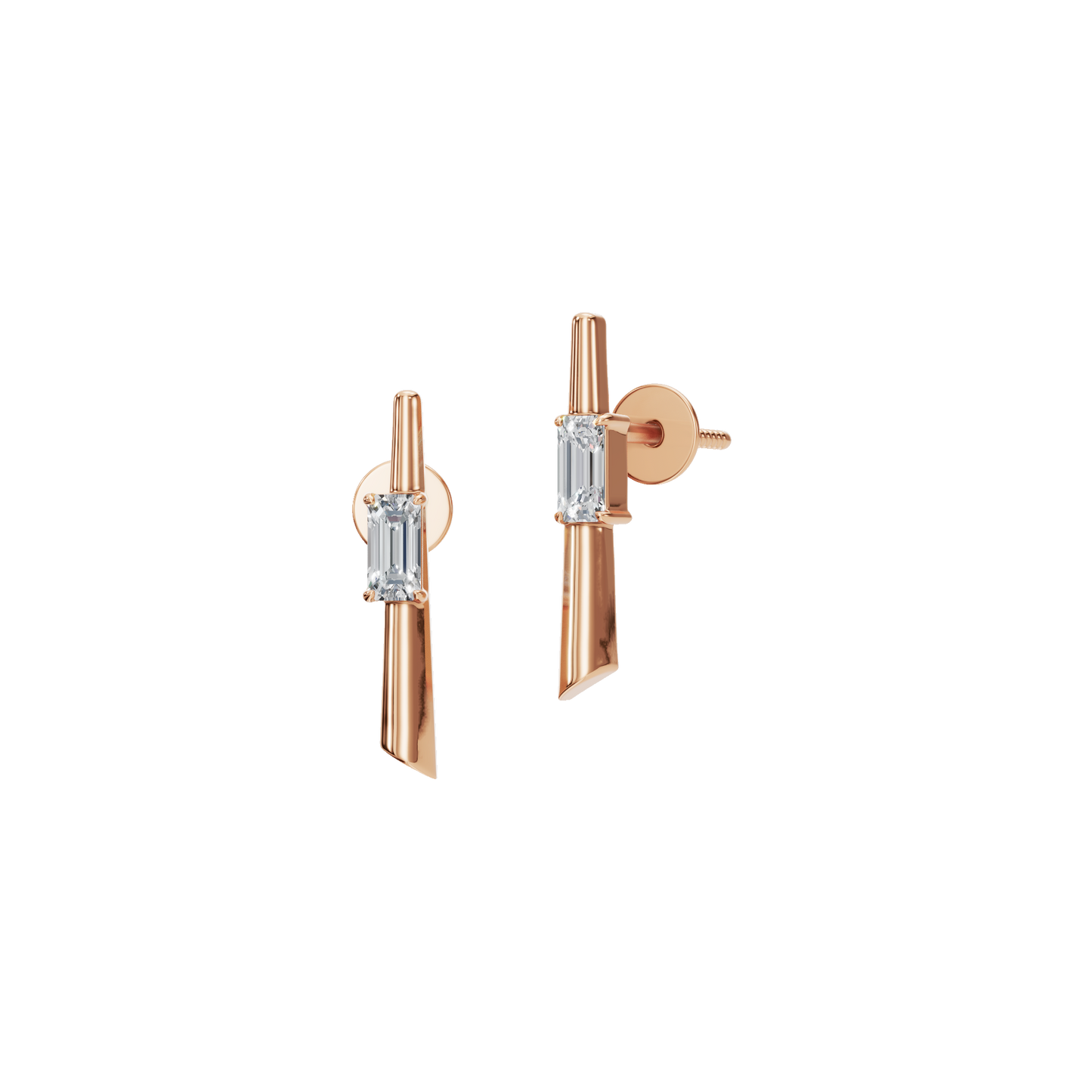 SLEEK BAGUETTE EARRING - M&D Signature Jewels