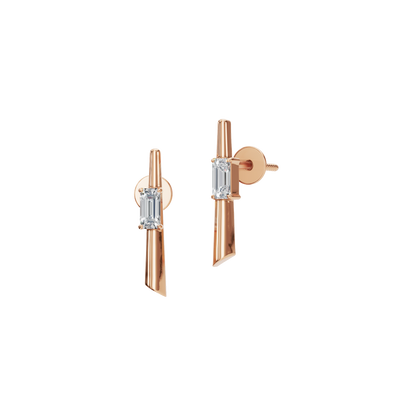 SLEEK BAGUETTE EARRING - M&D Signature Jewels