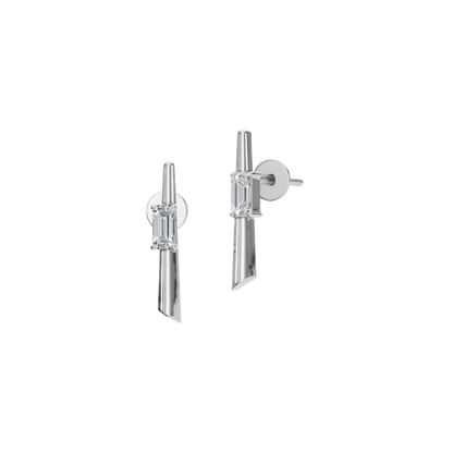 SLEEK BAGUETTE EARRING - M&D Signature Jewels