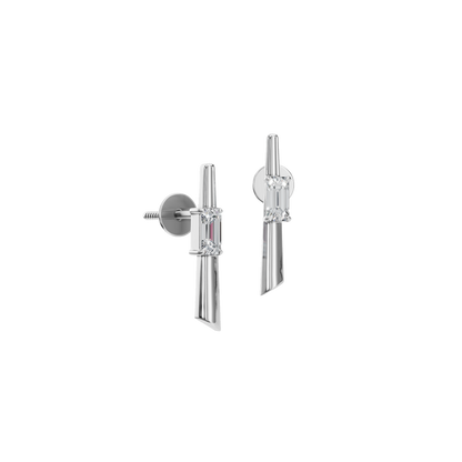 SLEEK BAGUETTE EARRING - M&D Signature Jewels