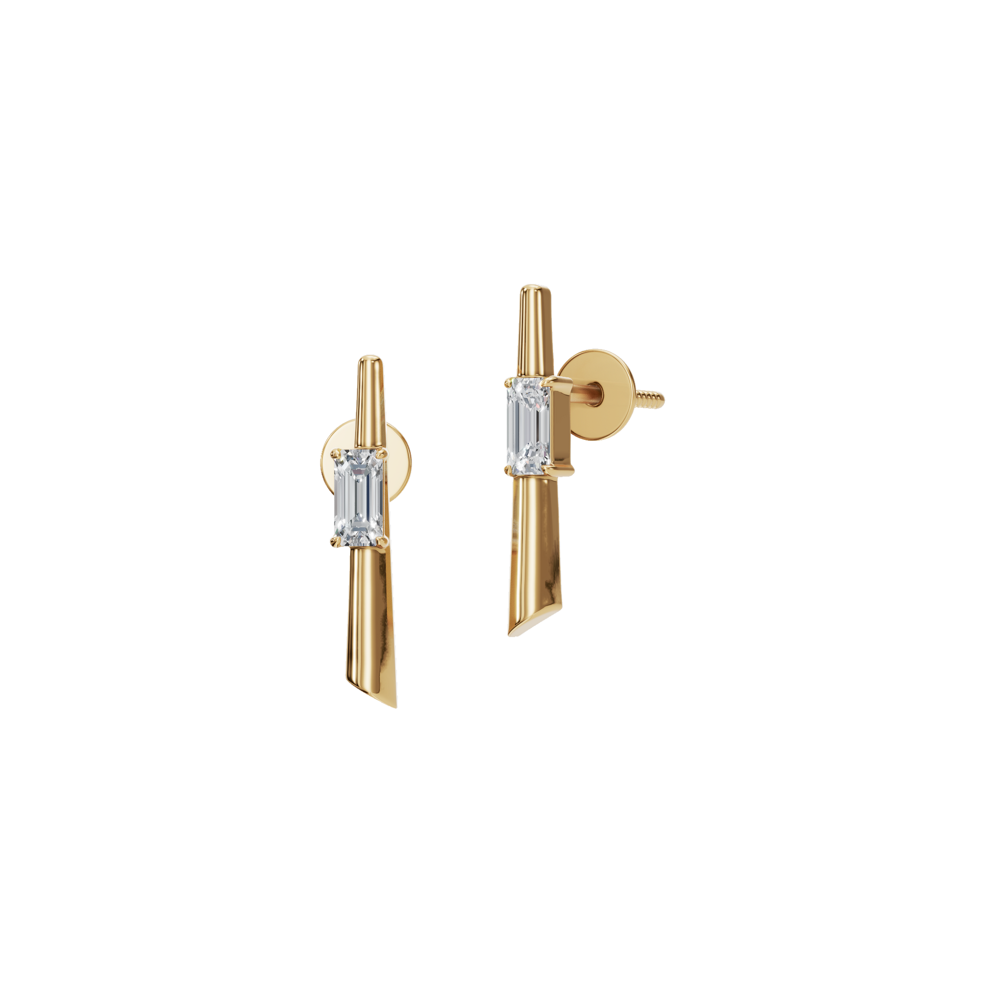 SLEEK BAGUETTE EARRING - M&D Signature Jewels