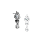 PEAR 3 STONE DROP EARRING