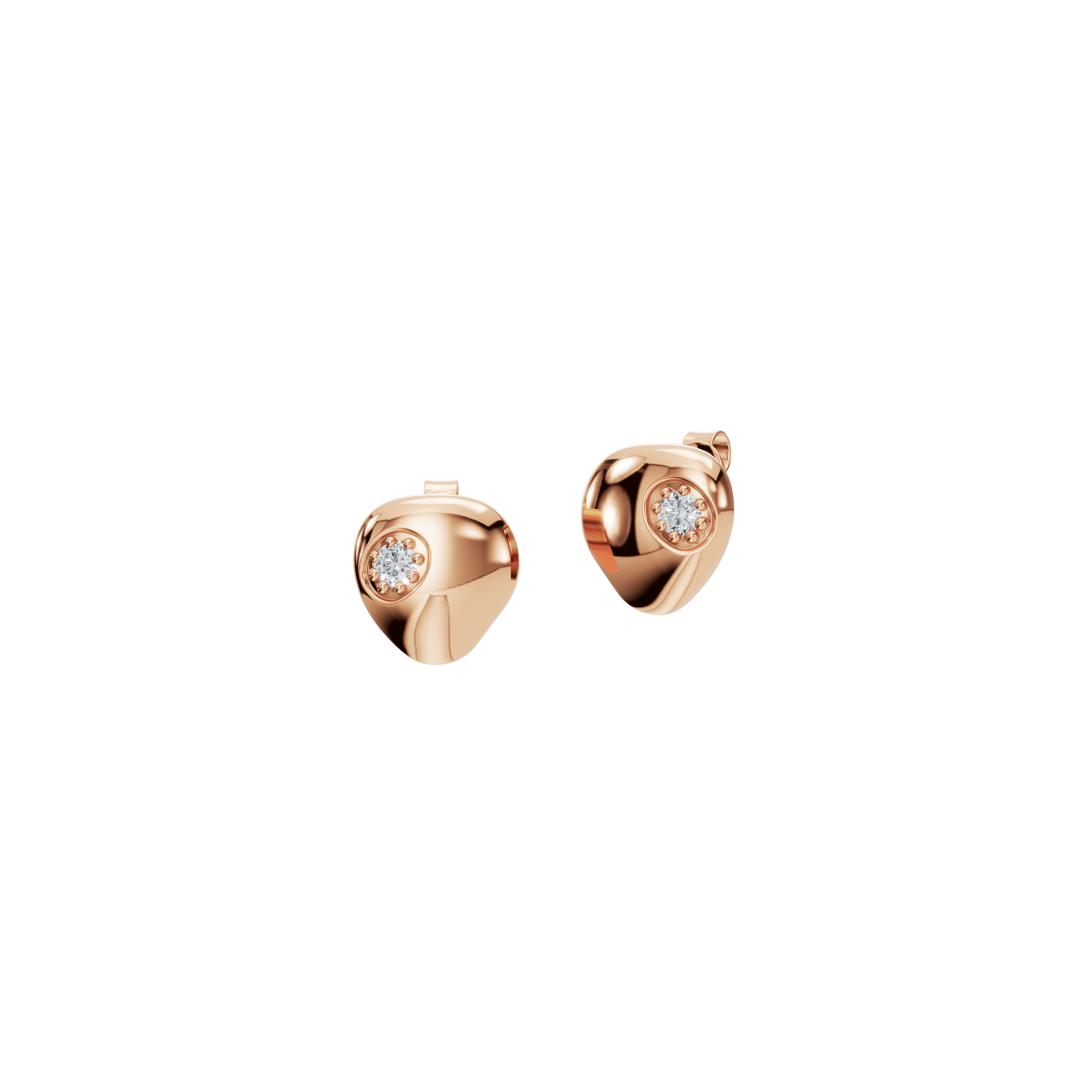 ROUND BEZEL FANCY EARRING