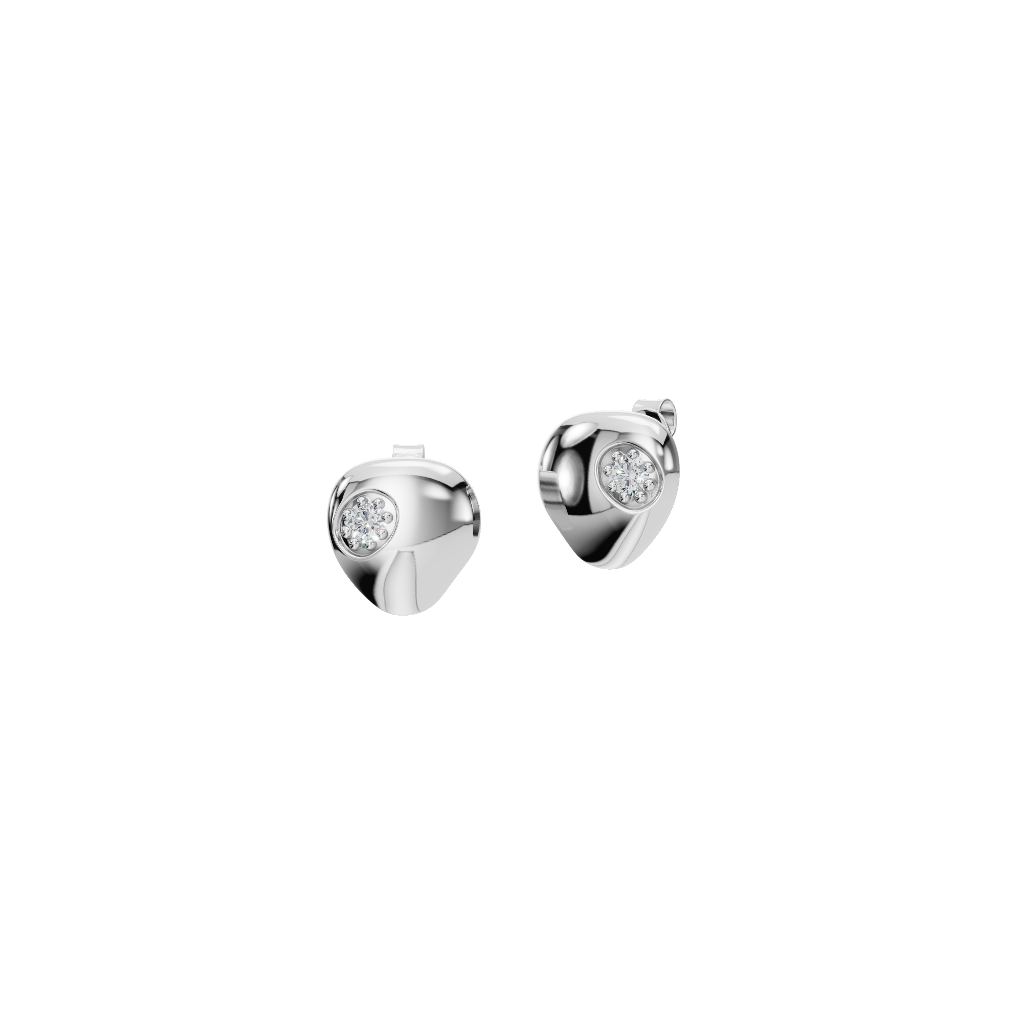 ROUND BEZEL FANCY EARRING