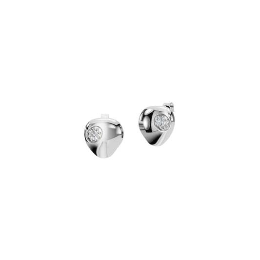 ROUND BEZEL FANCY EARRING