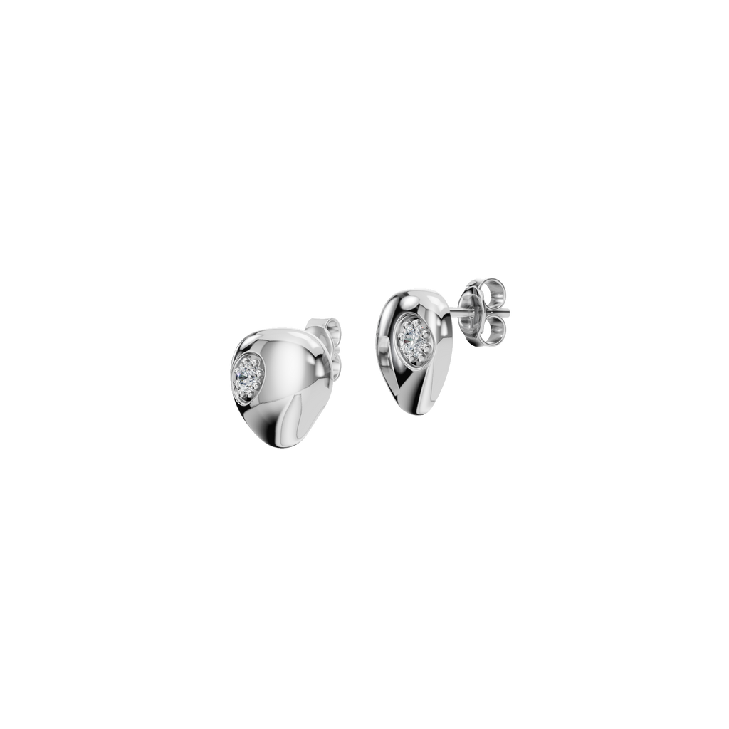 ROUND BEZEL FANCY EARRING