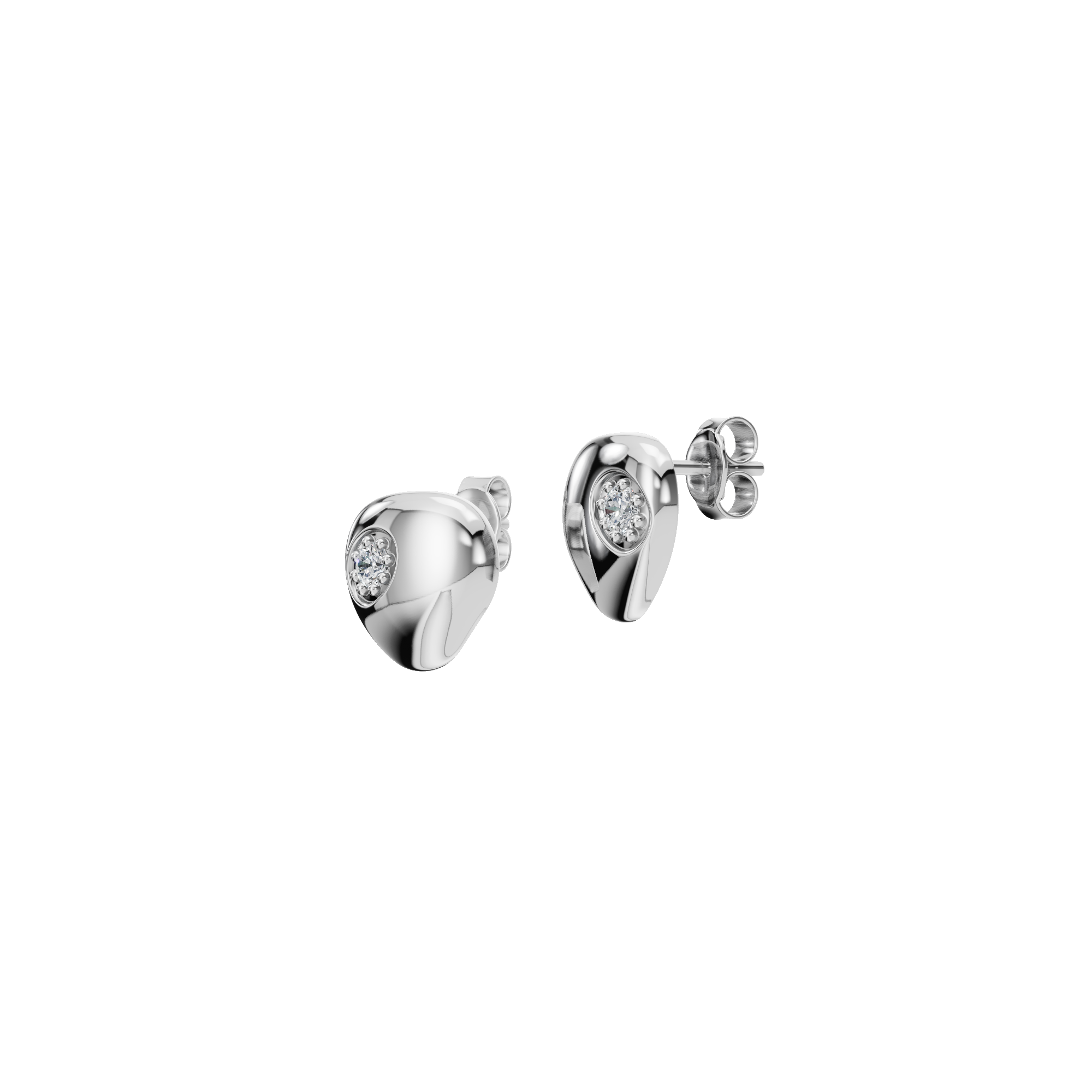 ROUND BEZEL FANCY EARRING