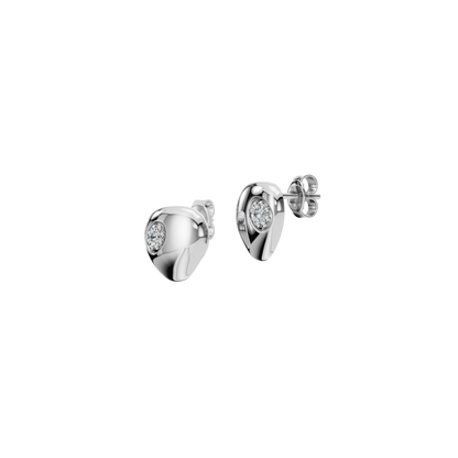ROUND BEZEL FANCY EARRING - M&D Signature Jewels