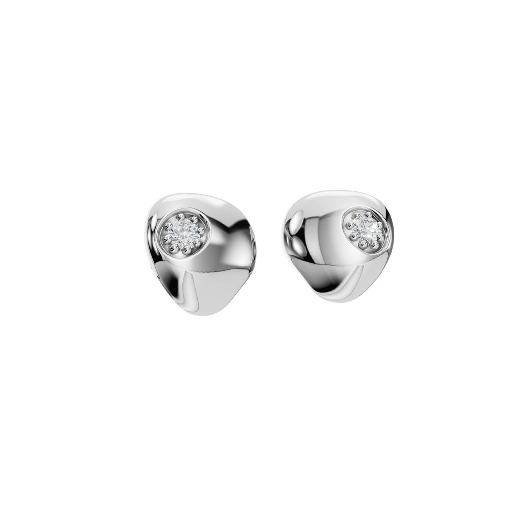 ROUND BEZEL FANCY EARRING