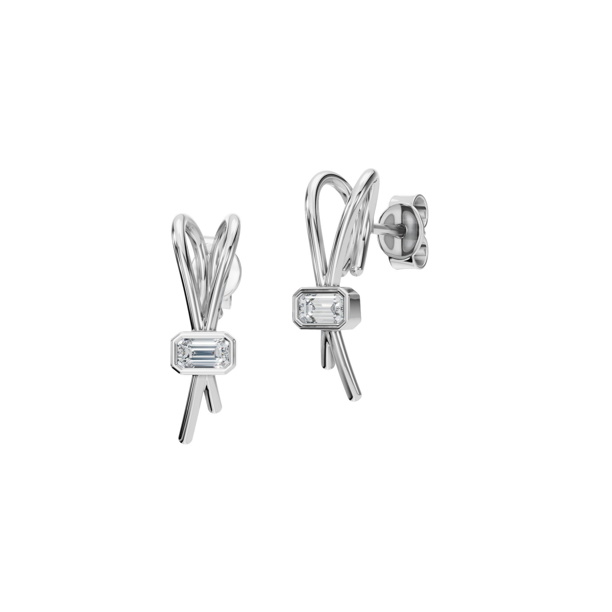 EMERALD RIBBON EARRING