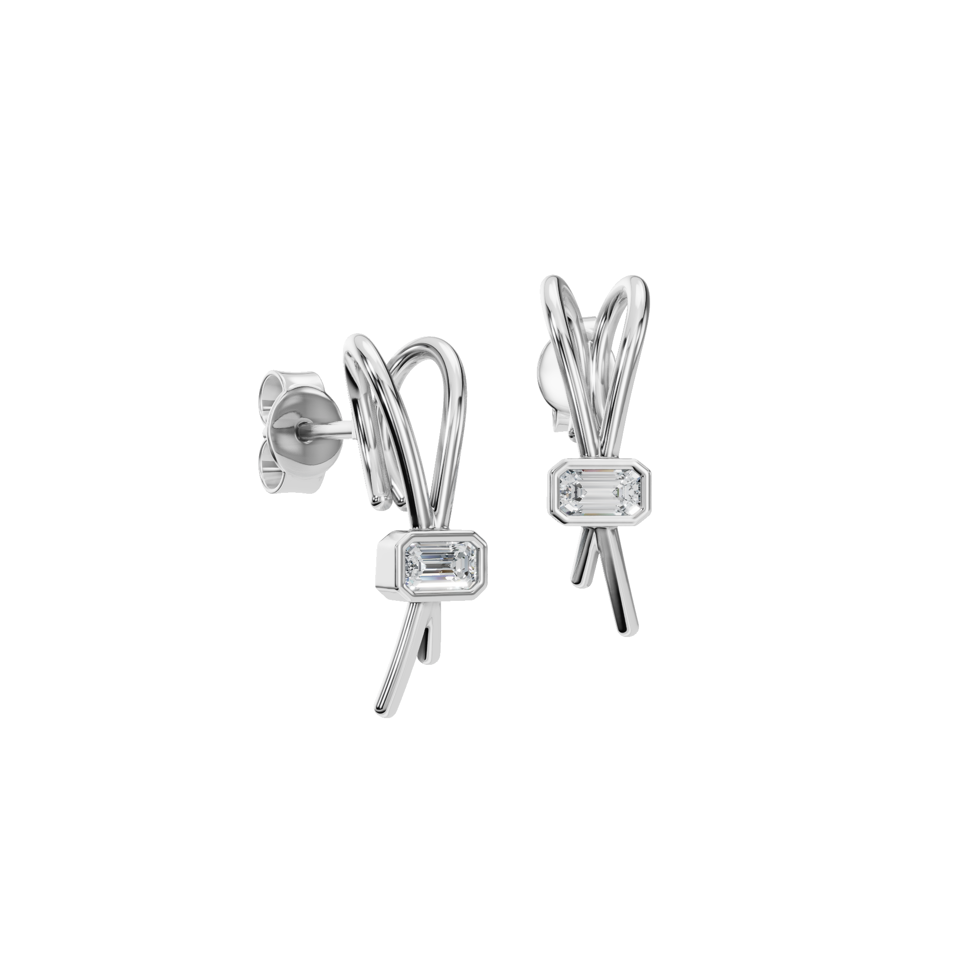 EMERALD RIBBON EARRING