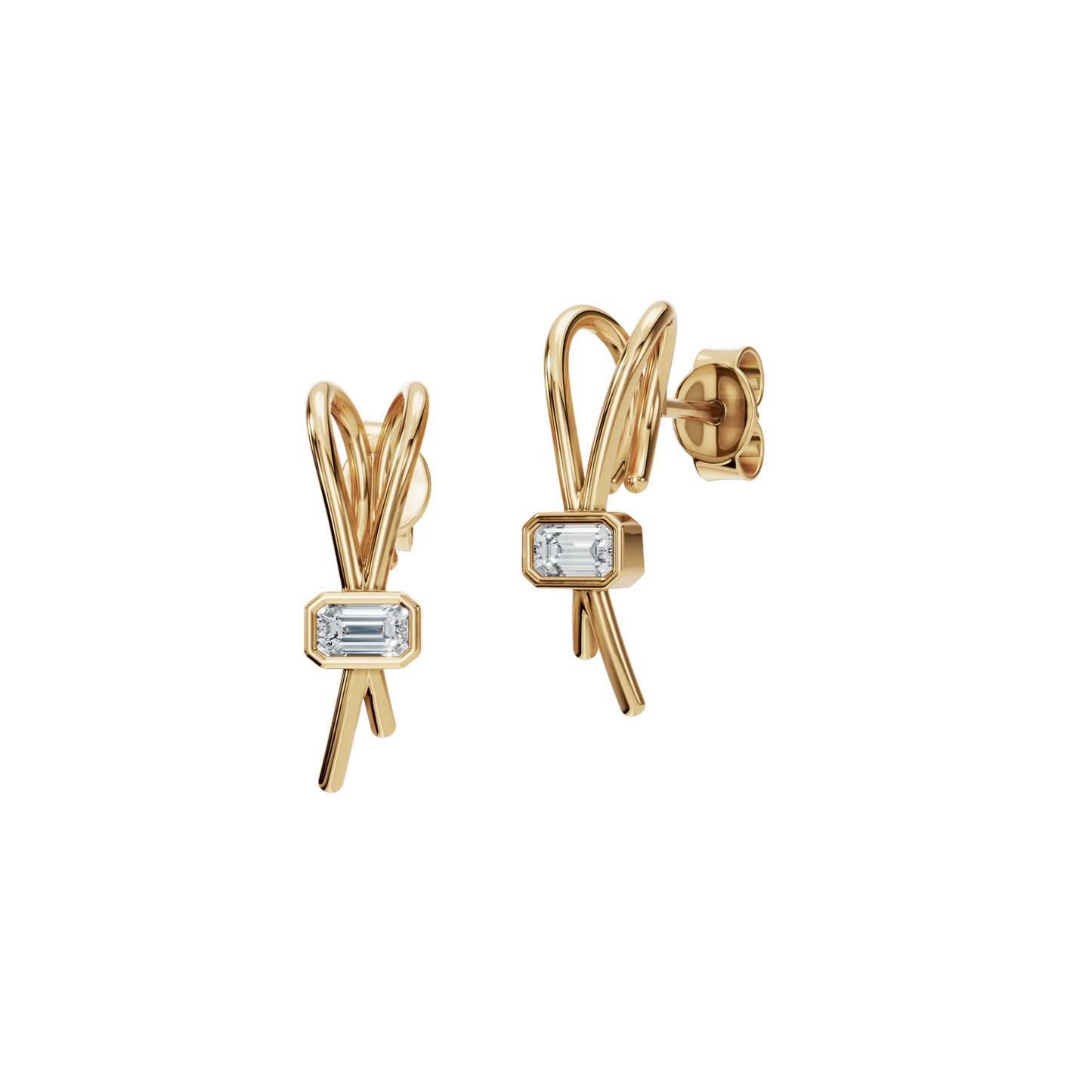 EMERALD RIBBON EARRING - M&D Signature Jewels