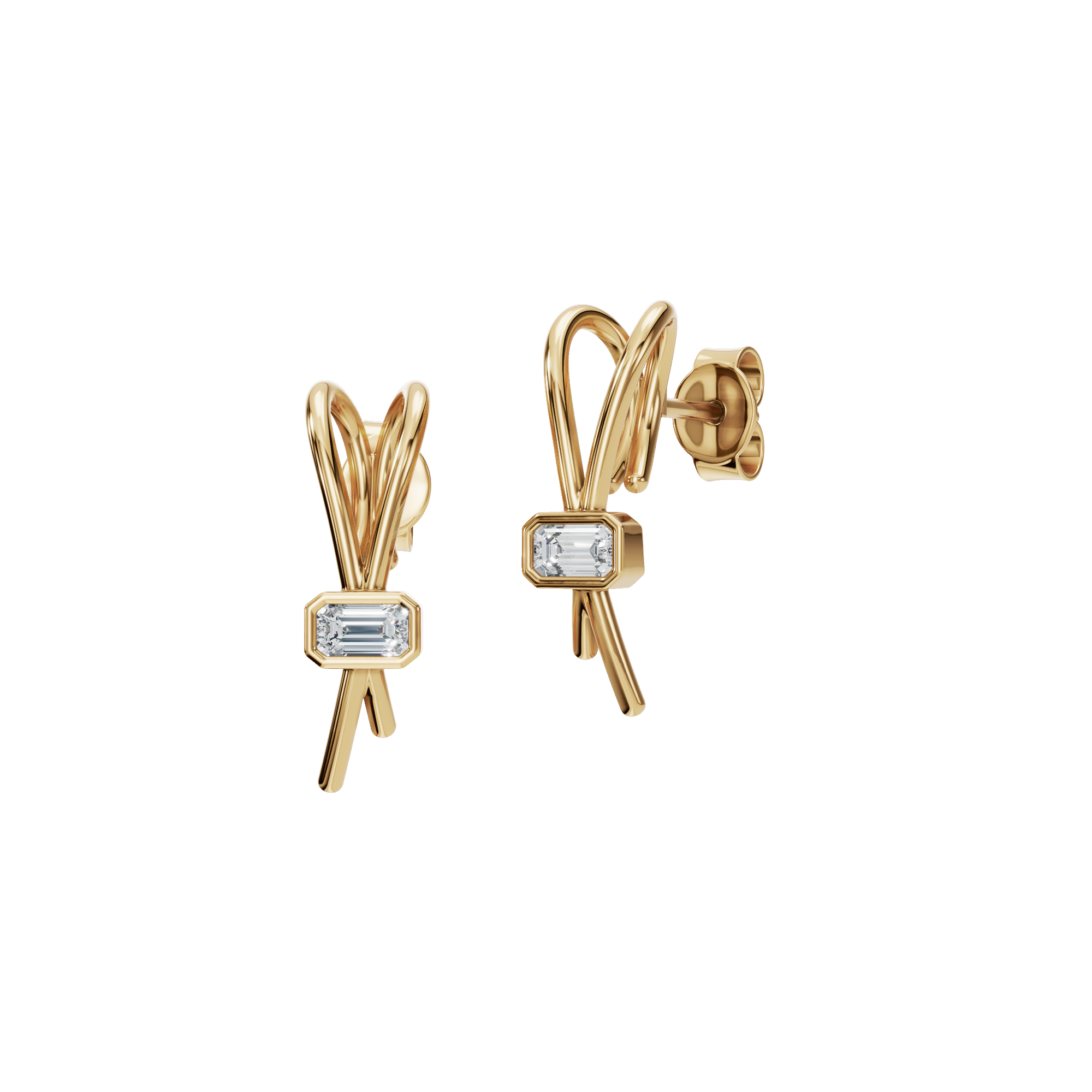 EMERALD RIBBON EARRING