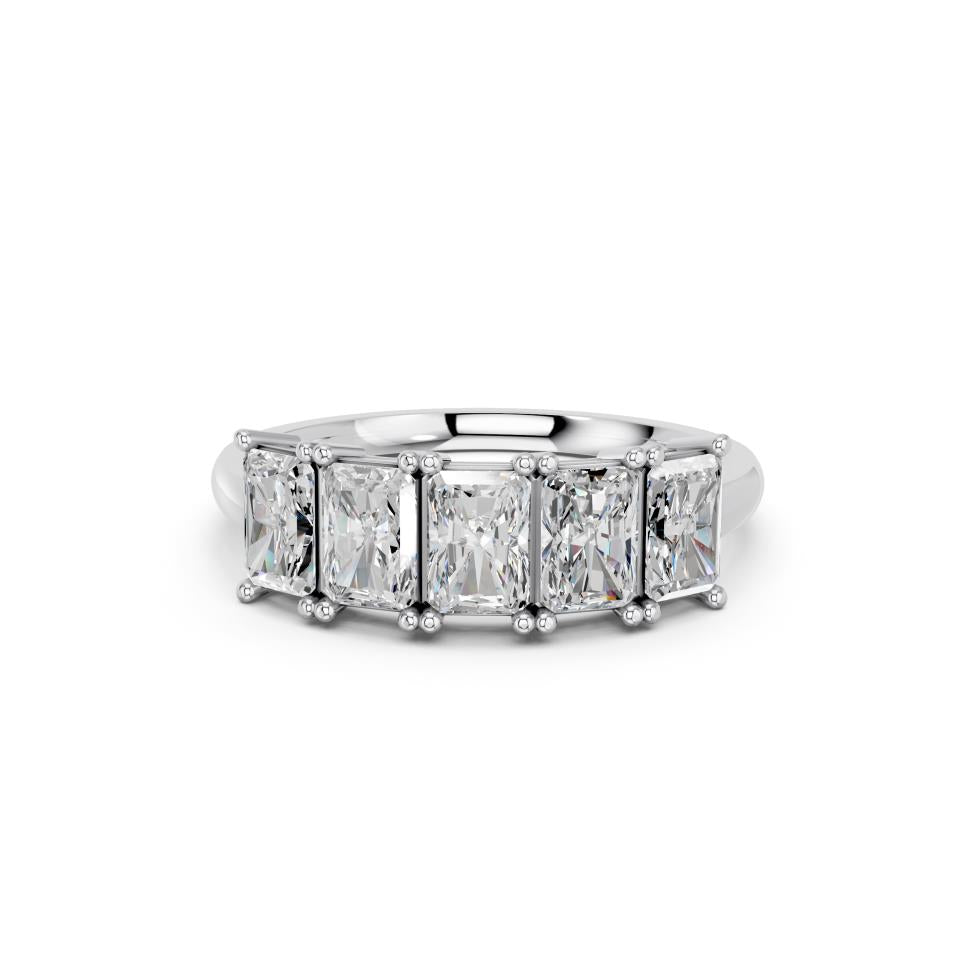 5 STONE RADIANT RING