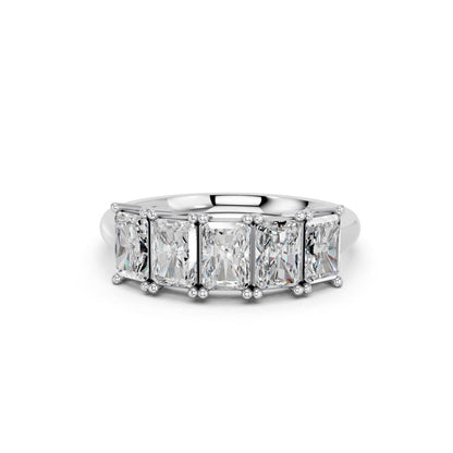 5 STONE RADIANT RING