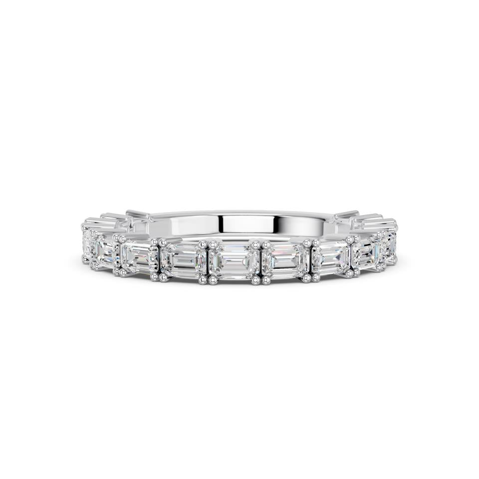BAGUETTE 3/4 WEDDING BAND
