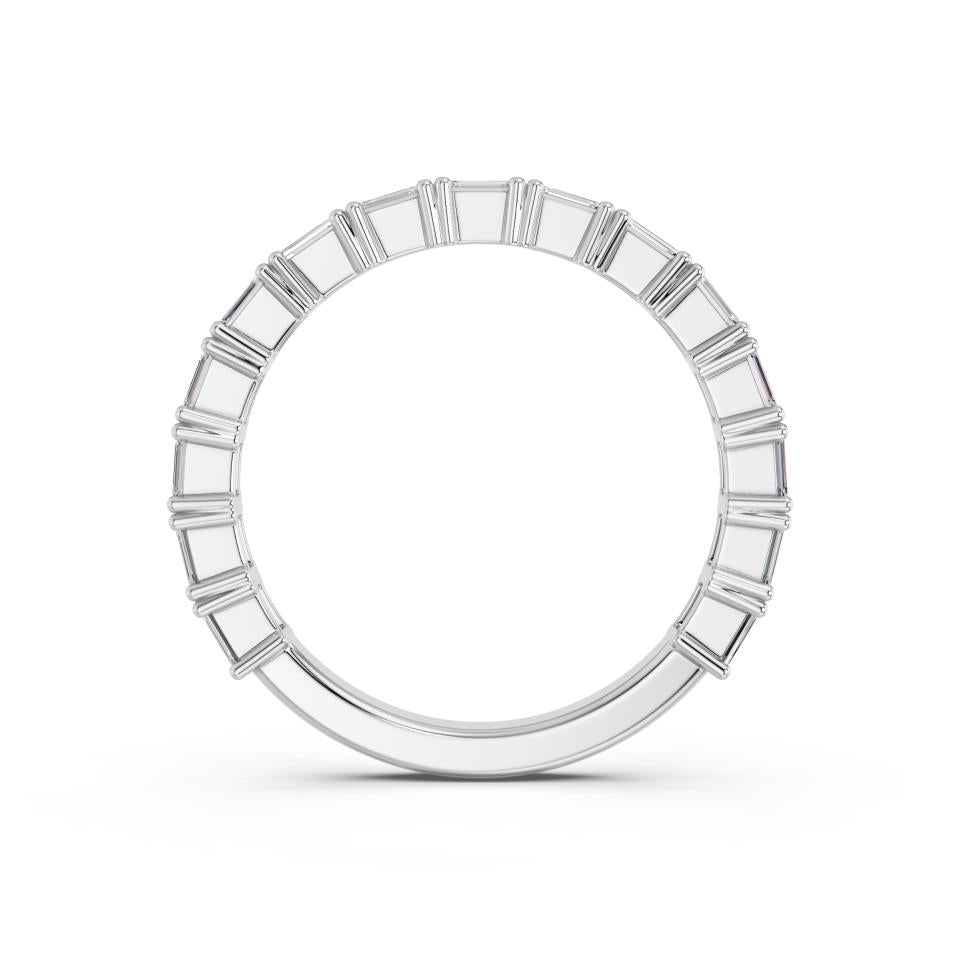 BAGUETTE 3/4 WEDDING BAND