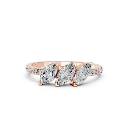 3 STONE MARQUISE PAVE BAND