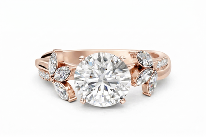 ROUND FLORAL NATURE INSPIRED CHANNEL RING - M&D Signature Jewels