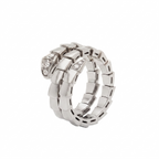 SERPENT TWO ROW PAVE LAB DIAMOND RING