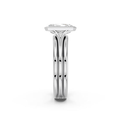 RADIANT BEZEL THREE ROW RING