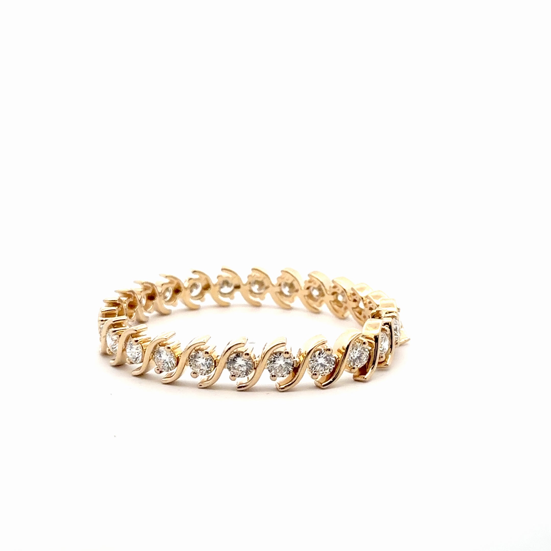 FANCY CHANNEL ROUND TENNIS BRACELET