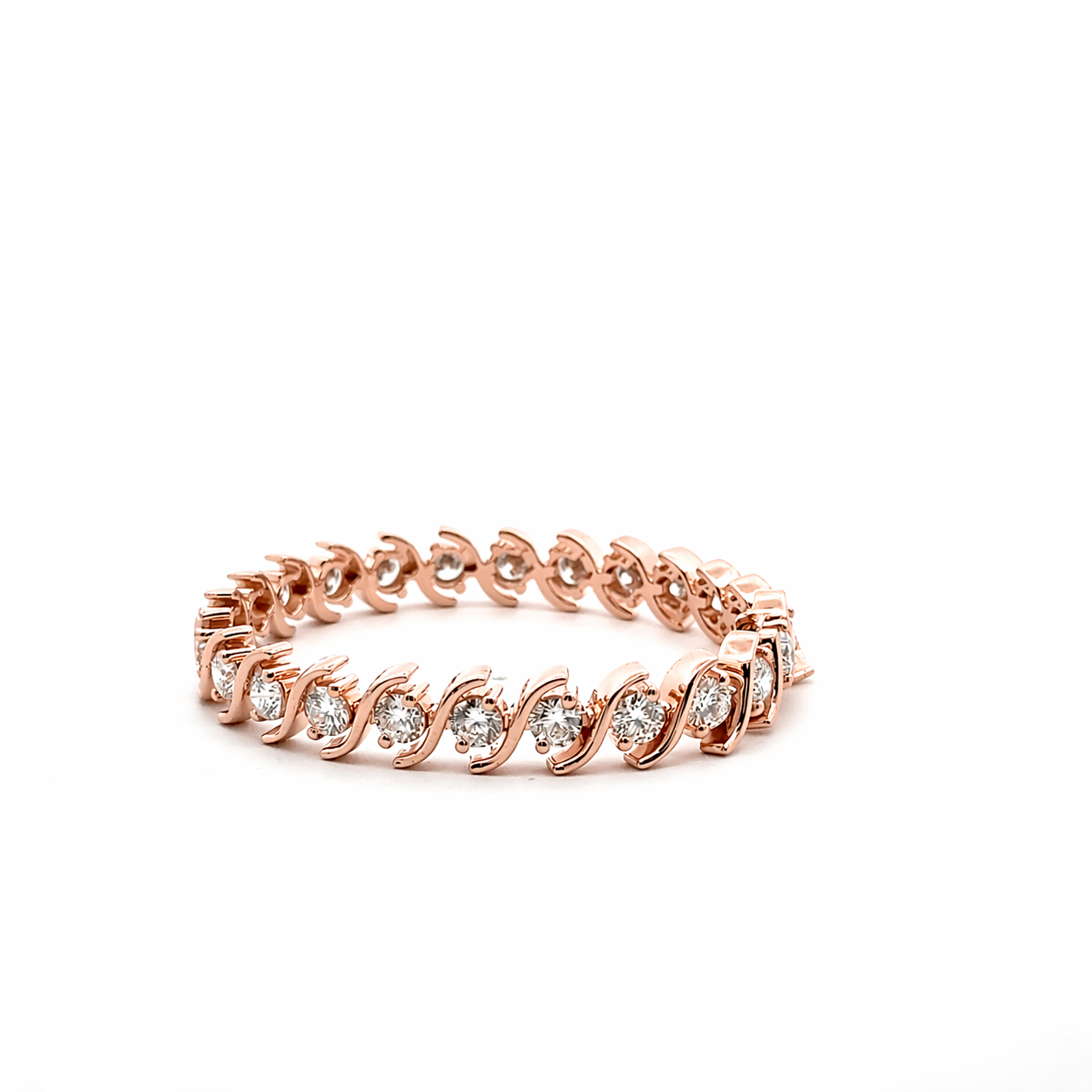 FANCY CHANNEL ROUND TENNIS BRACELET